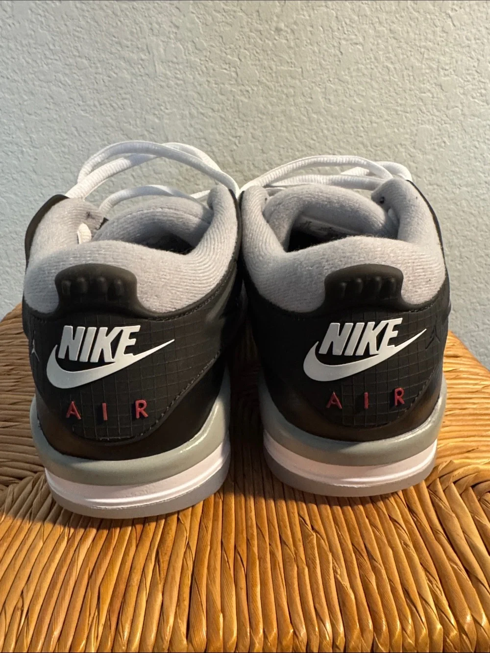 Jordan Black and White Sneakers with Red Jumpman